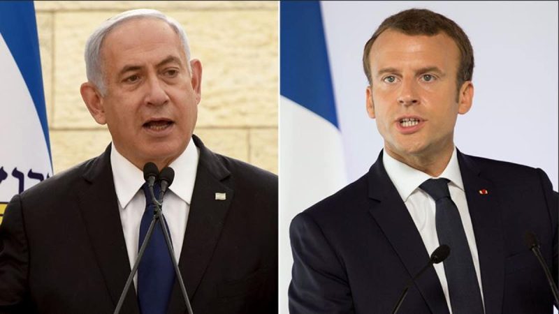 Netanyahu tells Macron that Israel was not created by the UN, but by ‘blood of our heroic fighters’