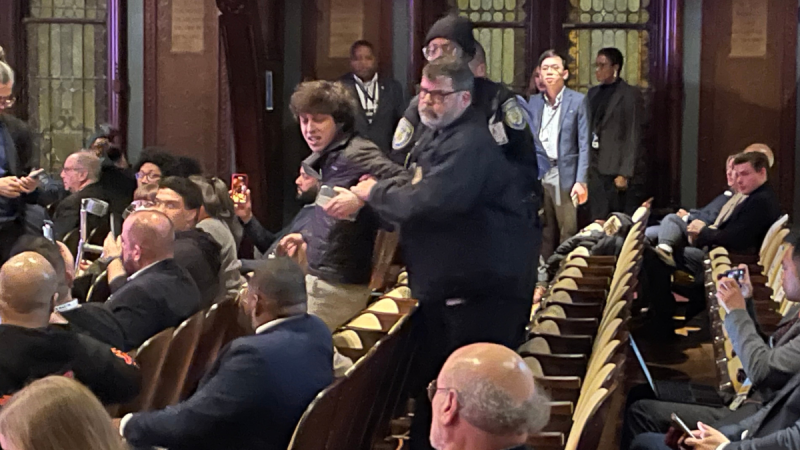 ‘Scream night’: Climate activists repeatedly disrupt DNC leadership meeting