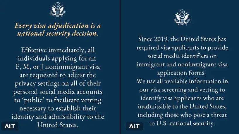 New US visa rules will force foreign students to unlock social media profiles